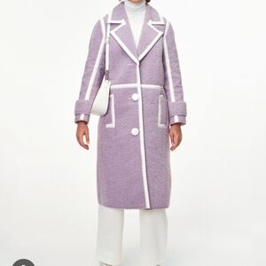 STAND STUDIO Kenzie Faux Leather And Shearling Coat In Purple Was $550
